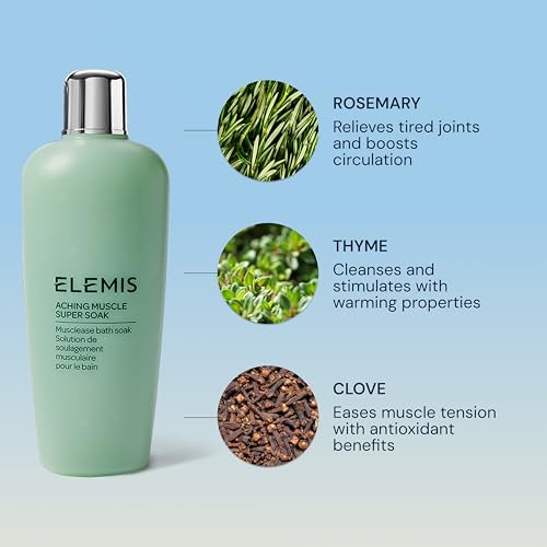 ELEMIS Aching Muscle Super Soak, Natural Bath Milk Soak for Aches, 400ml
