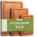 3-Piece Deep-Carbonized Bamboo Cutting Board, Carbonized