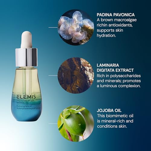 ELEMIS Pro-Collagen Marine Oil, Lightweight Hydrating Face Oil, 15ml