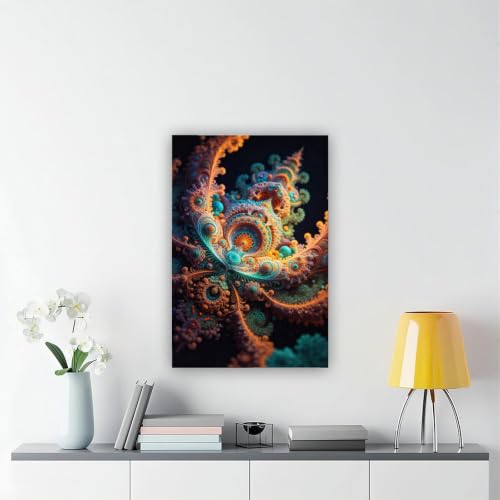 NOCTURYX Fractal Art Abstract Canvas Wall Art Poster Decor Gift