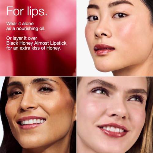 Clinique Pop Lip + Cheek Oil in 3 Iconic Shades in Black Honey, Pink and Nude Honey | Conditions Lips + Gives Cheeks a Natural, Dewy Flush