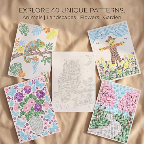 Dot by Letter Adult Coloring Book with 12 Markers