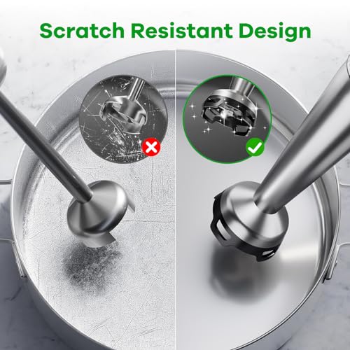 Turelar Immersion Blender Handheld Corded, 1100W 5 in 1 Hand Blender Set
