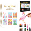 Dot by Letter Adult Coloring Book with 12 Markers