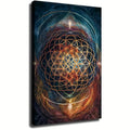Flower Of Life Canvas Wall Art Poster (Framed,28x40 inch)