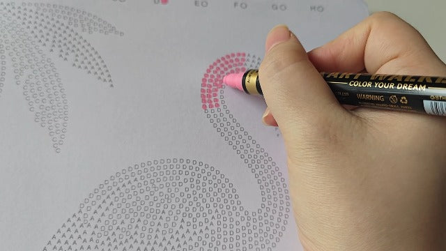 Dot by Letter Adult Coloring Book with 12 Markers