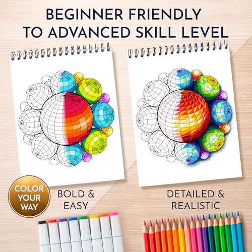 Mandala Coloring Book for Adults, 50 Unique Zodiac Designs, Spiral Bound