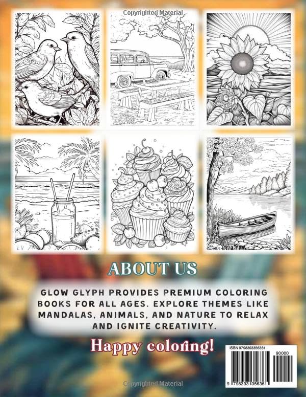 101 CALMNESS Adult Coloring Book — Relaxing Book to Calm your Mind and Stress Relief — Beautiful Designs of Animals, Landscape, Beach, House, Birds, Flowers, and more