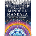 Mandala Coloring Book for Adults, 50 Unique Zodiac Designs, Spiral Bound