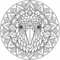 Printable Parrot Mandala