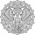 Printable Elephant Mandala