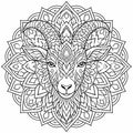 Printable Goat Mandala