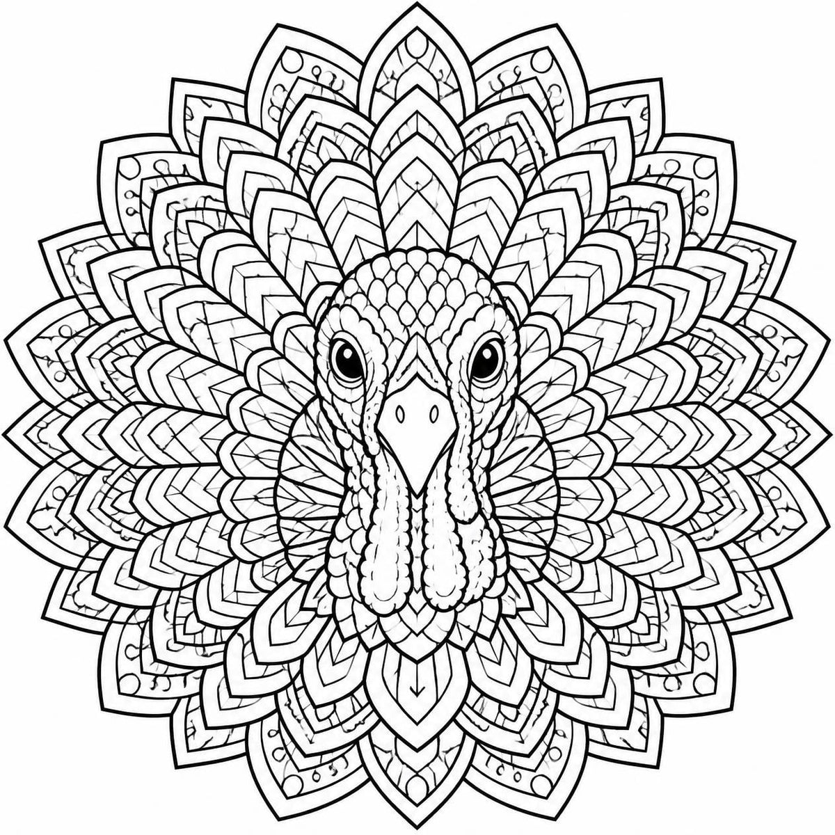 Printable Turkey Mandala